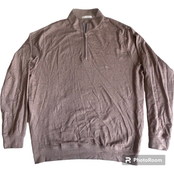 Peter Millar autumn crest quarter zip size large in birch color - Picture 1 of 4